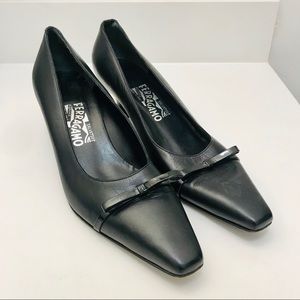 Farragamo black heels